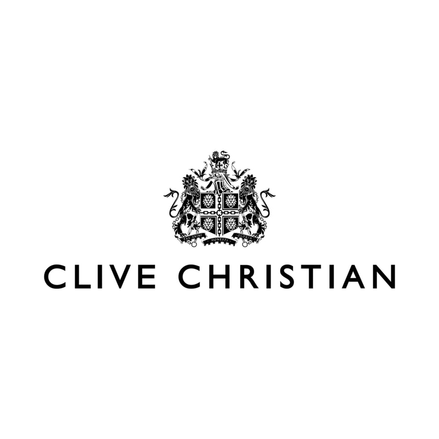 The Clive Christian logo features the brand name in a sophisticated and elegant font, often accompanied by a subtle design element such as a crown or other regal symbol