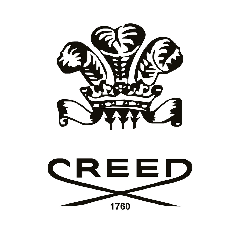 Logo for Creed, showcasing the brand's name in a classic and sophisticated script, reflecting its long history and tradition in the luxury perfume industry.