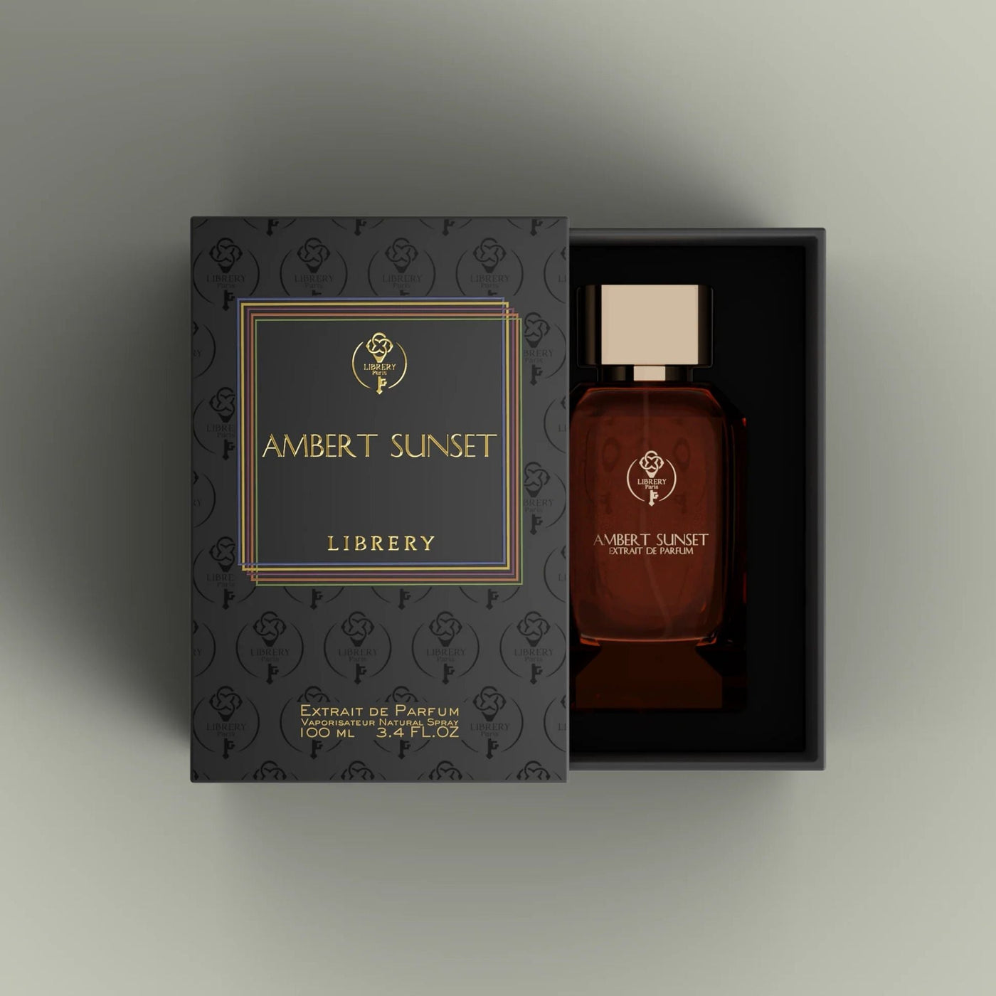 Amber Sunset Librery Perfume Box