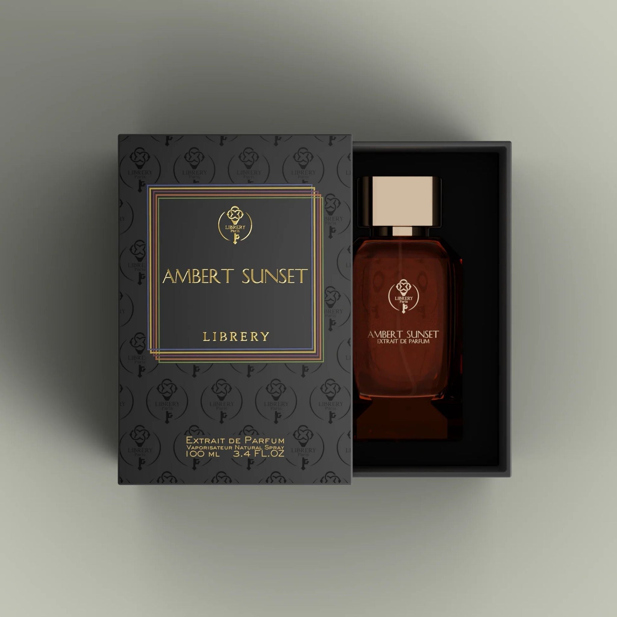 Amber Sunset Librery Perfume Box