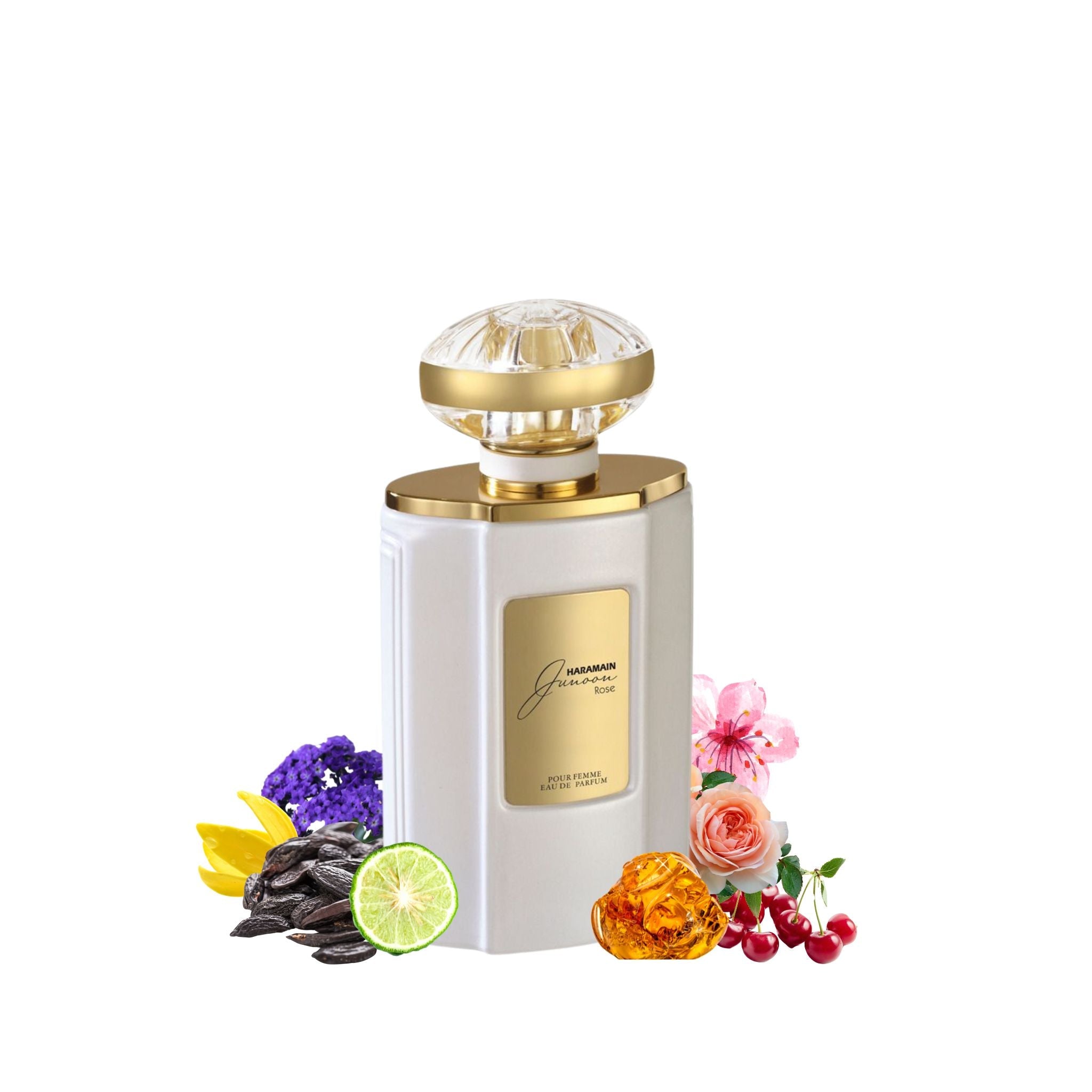 Haramain Junoon Rose – Elegant Floral Fragrance for Women · Parfum