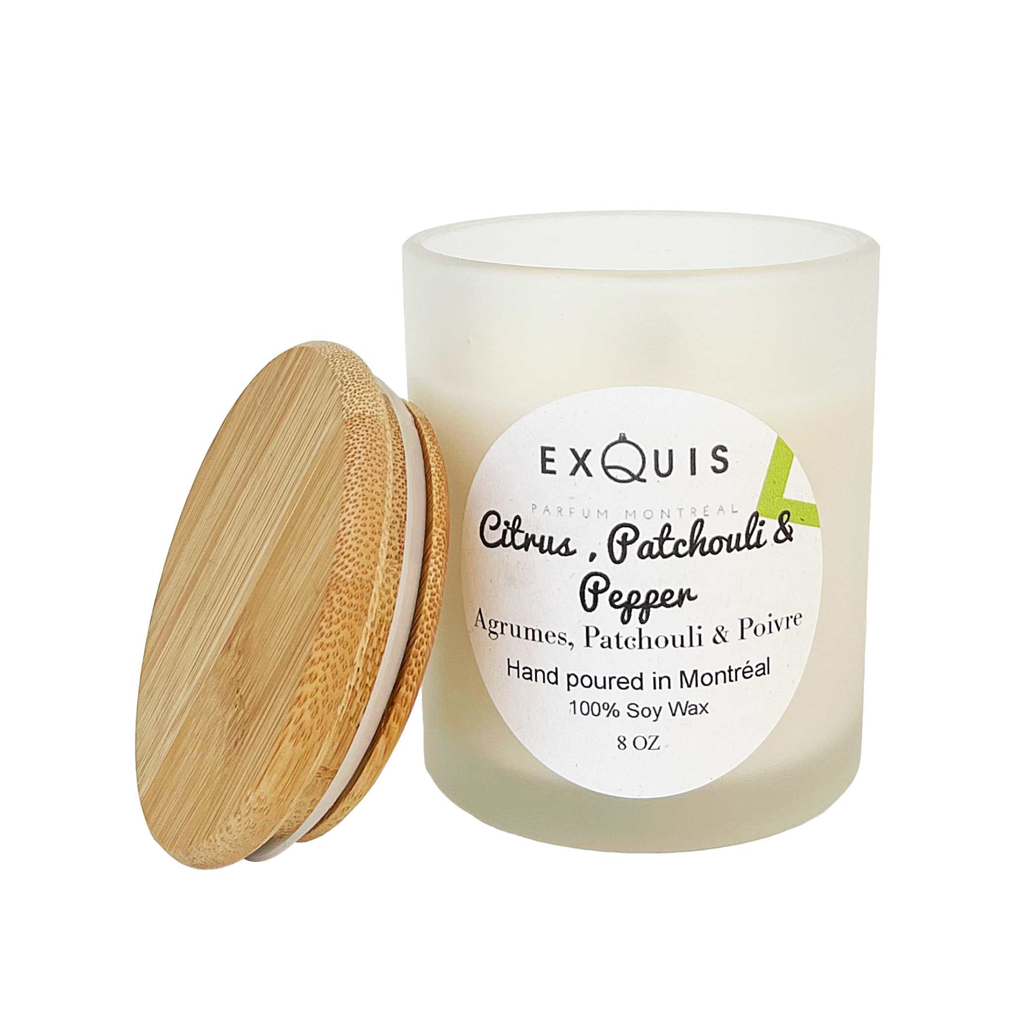 Citrus, Patchouli & Pepper candle parfum exquis